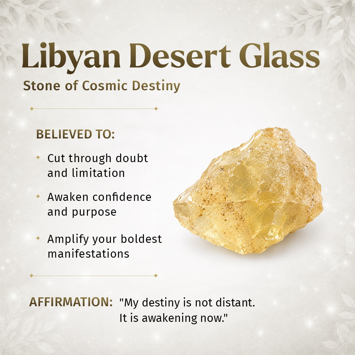 The Destiny Relic – Libyan Desert Glass Pendant