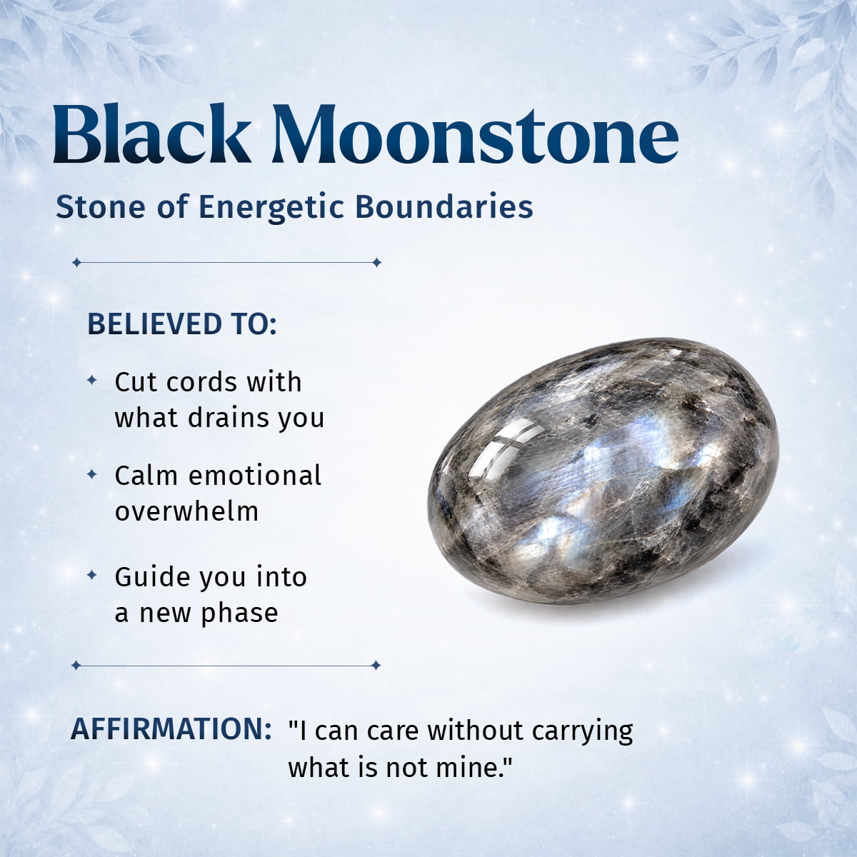 The Empath’s Cord Cutter – Black Moonstone Bracelet