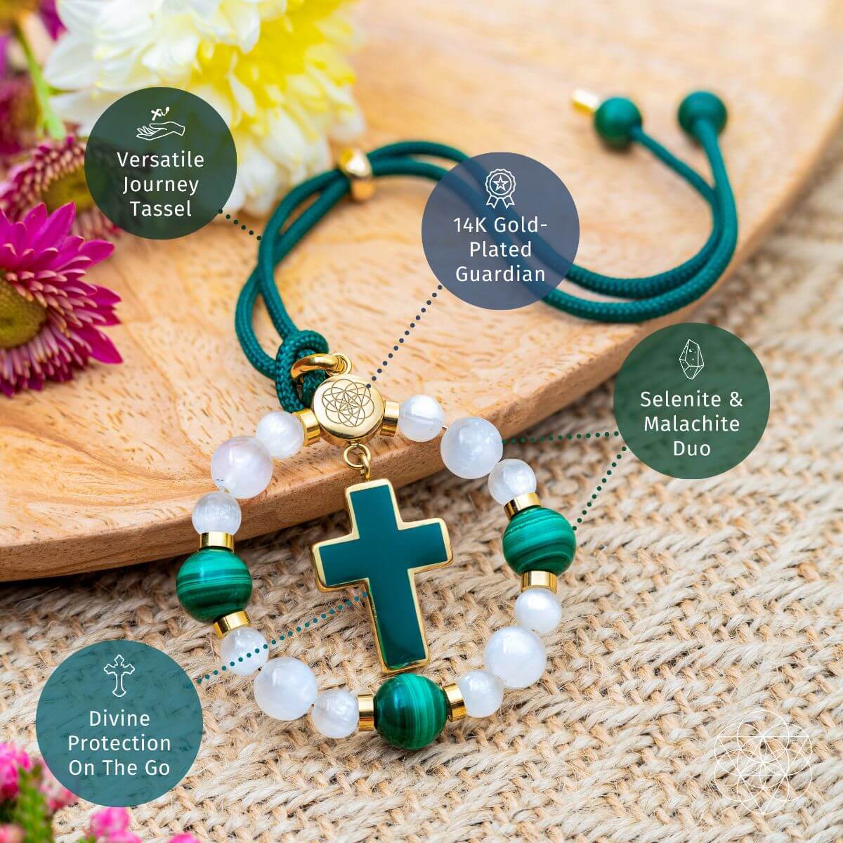 Mindful Journey - Cross Charm Tassel of Safe Travels