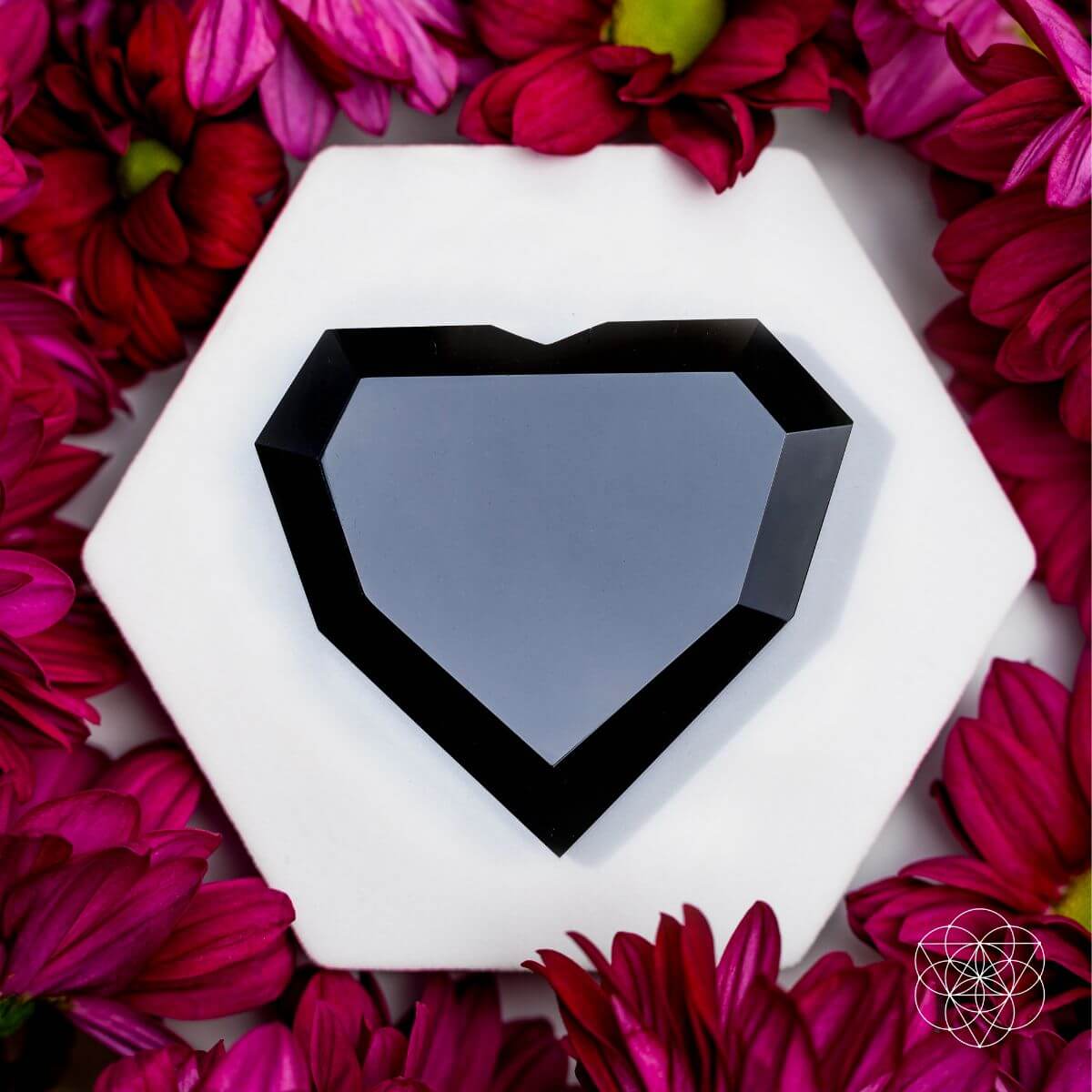 Royal Diamond Heart - Black Obsidian Negativity Repellent