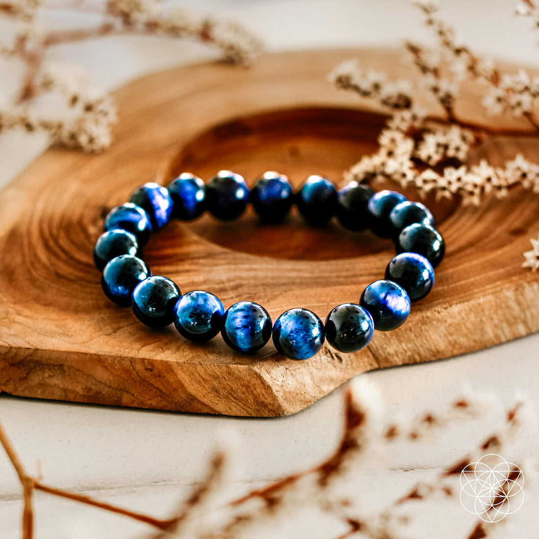 Bracelet oeil de tigre bleu