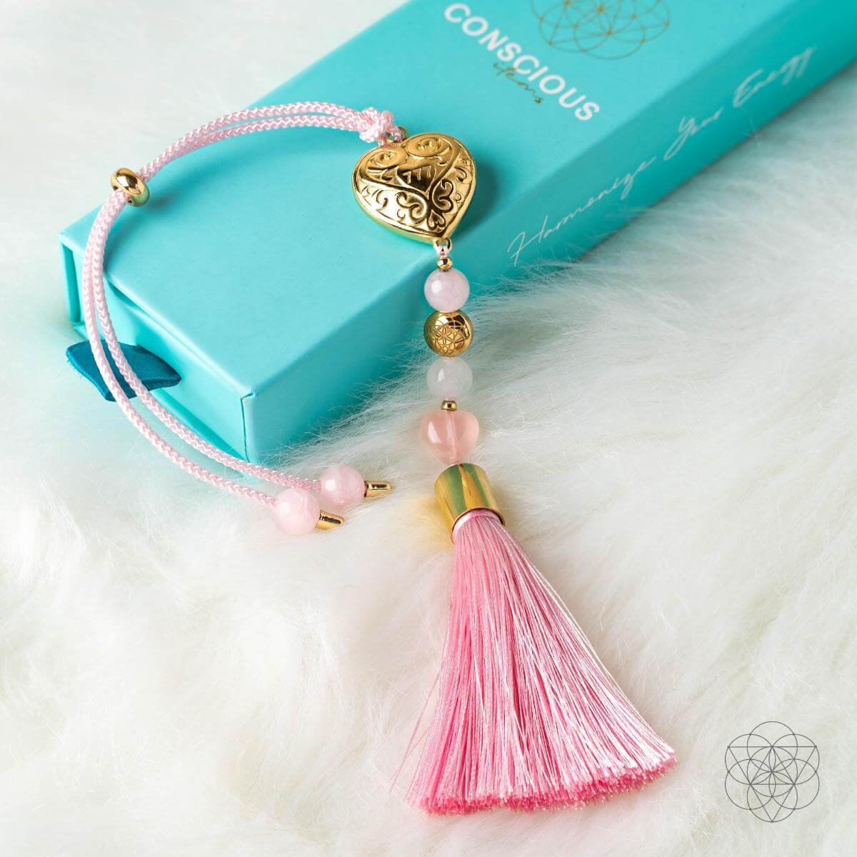 Car Guardian - ‘You Are Loved’ Heart Charm Tassel