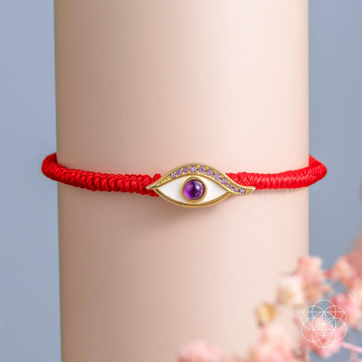 Eye of Spiritual Protection - Four-Strand Red String Bracelet