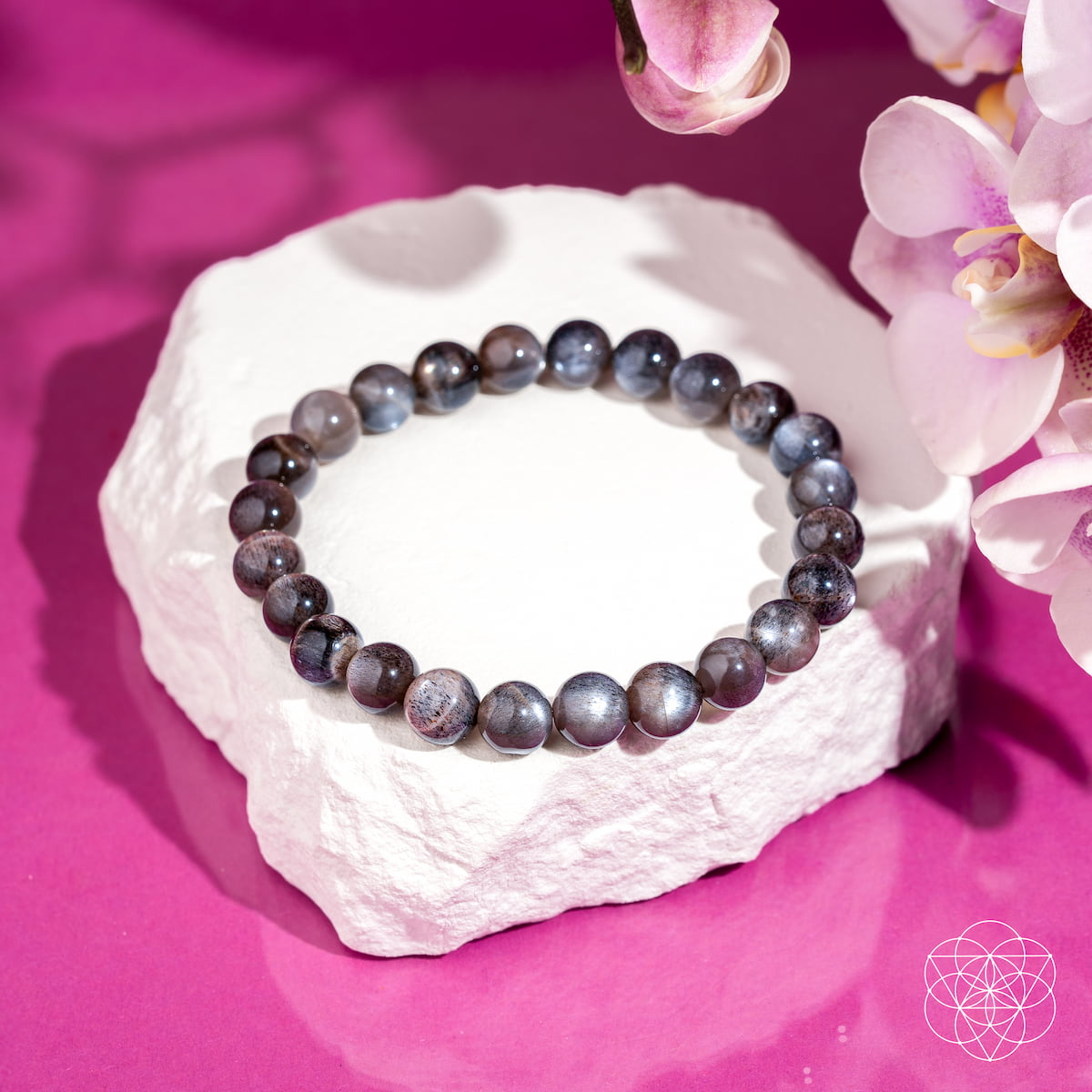 The Empath’s Cord Cutter – Black Moonstone Bracelet