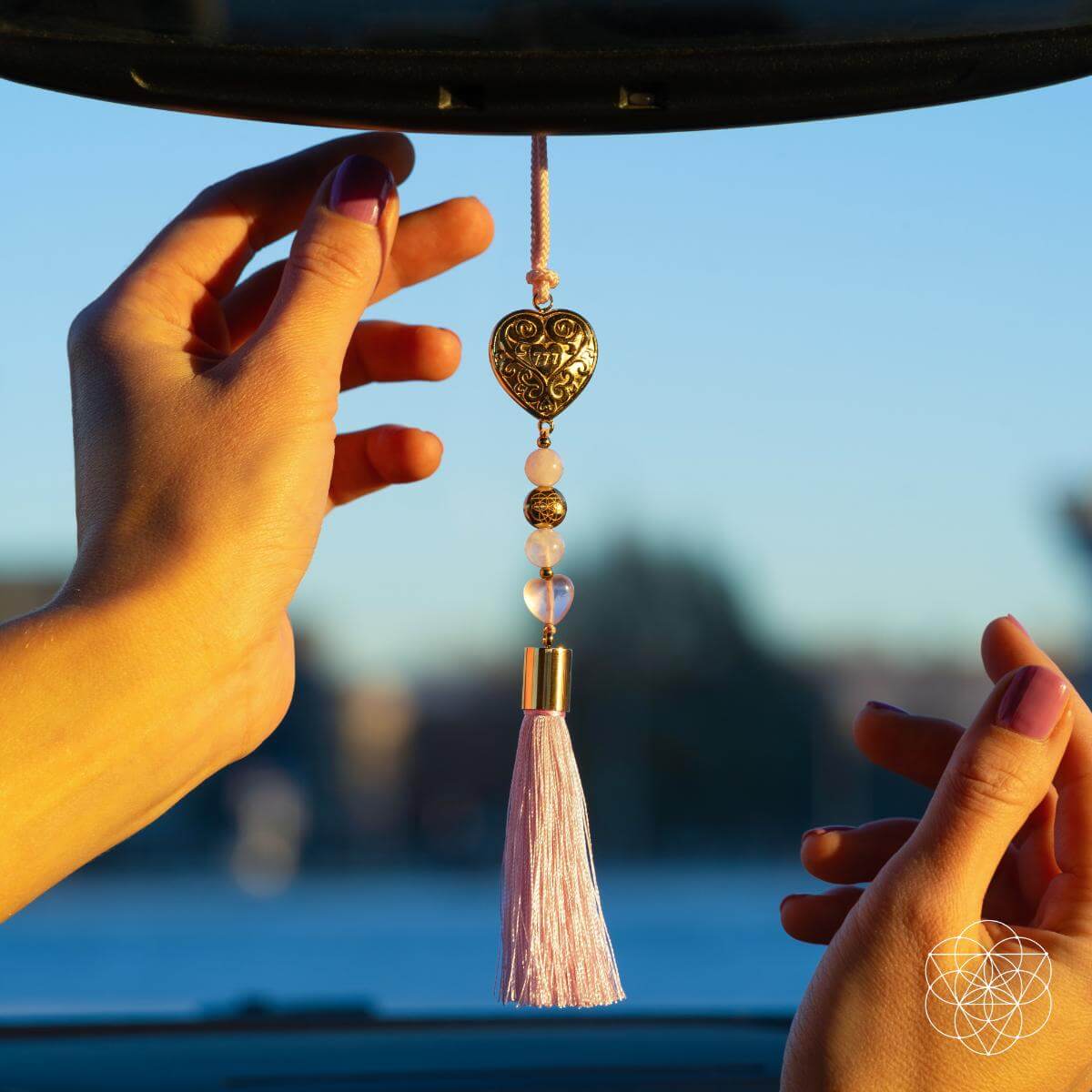 Car Guardian - ‘You Are Loved’ Heart Charm Tassel