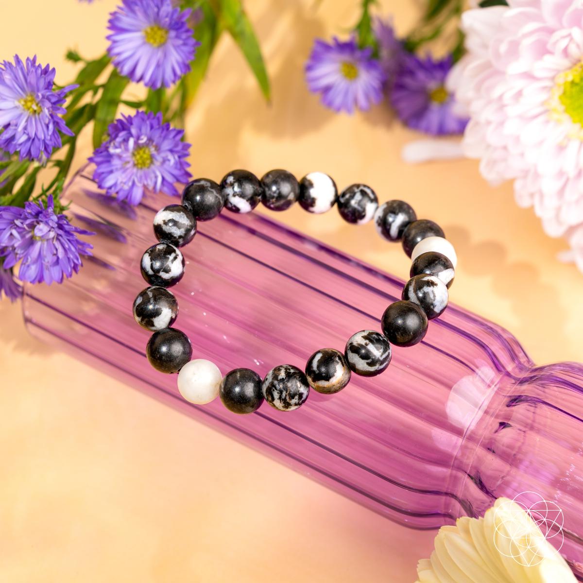 Bracelet jaspe zébré CI602
