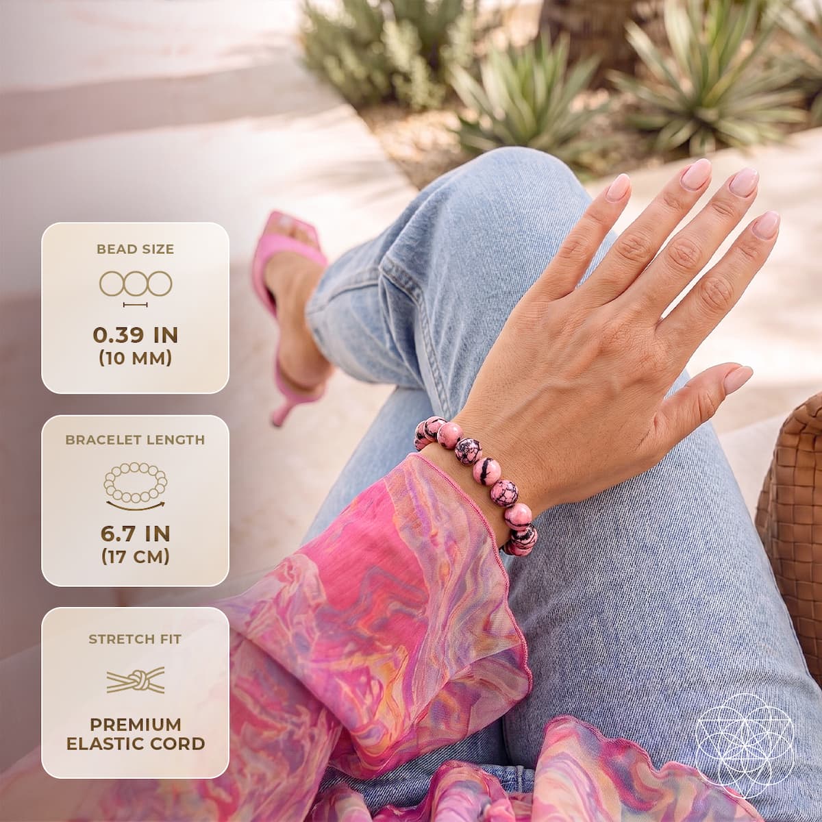 Die Liebesfrequenz – Rhodonit-Armband der Vergebung