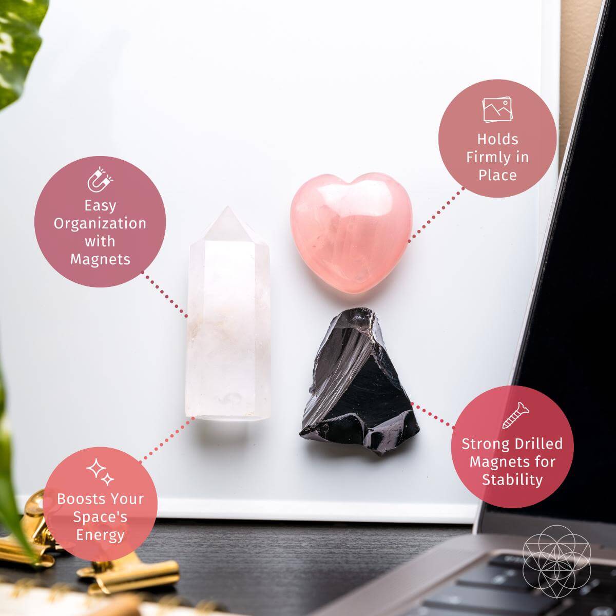 Crystal Guardian Magnets - Trio of Peace & Protection - Conscious Items