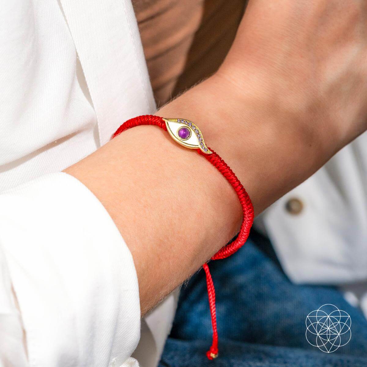 Eye of Spiritual Protection - Four - Strand Red String Bracelet - Conscious Items