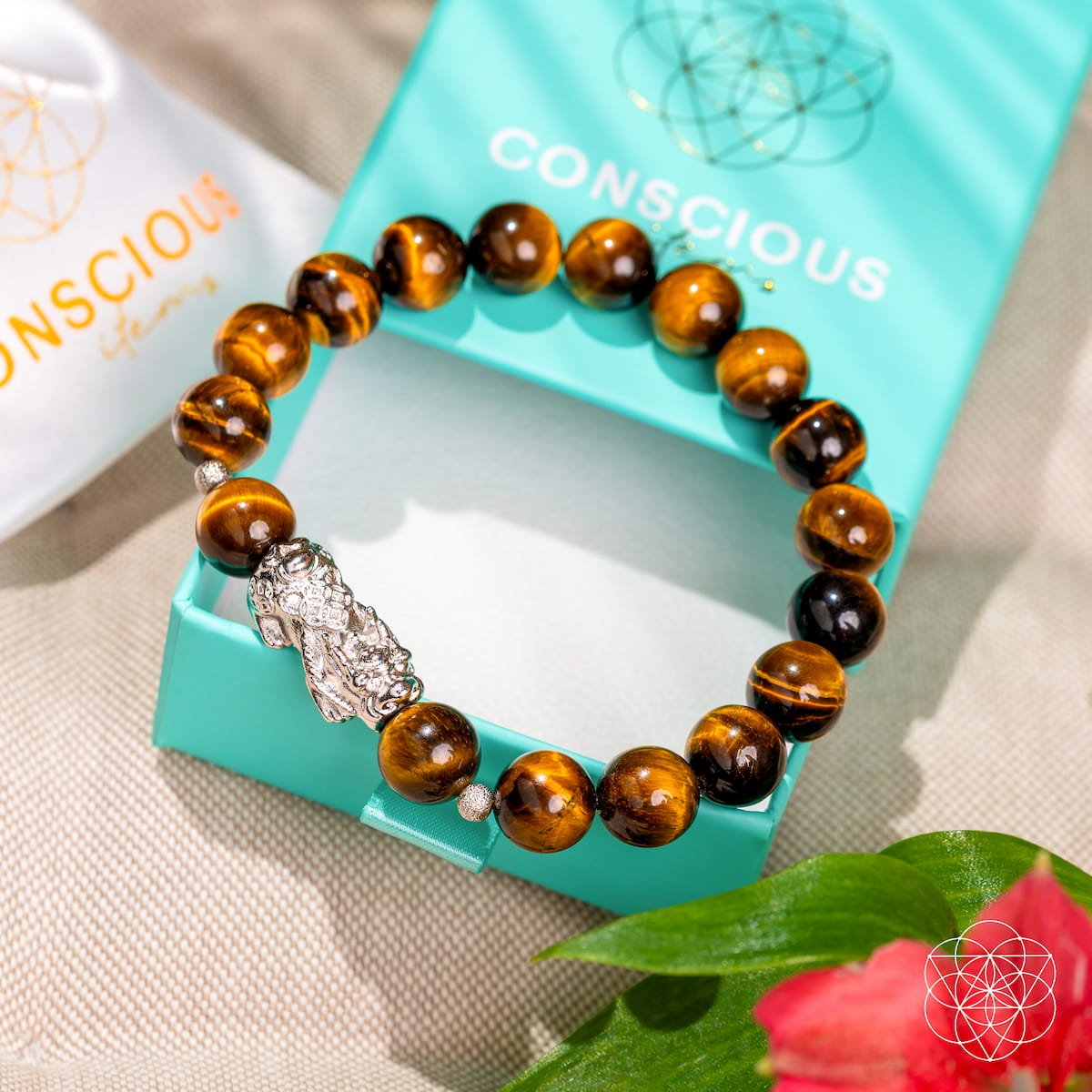Fortune Flows - Tiger’s Eye & Pixiu Bracelet - Conscious Items