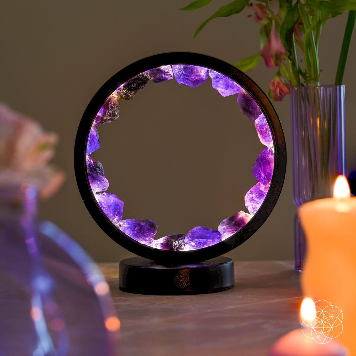 I Am At Peace - Spiritual Protection Amethyst Lamp - Conscious Items