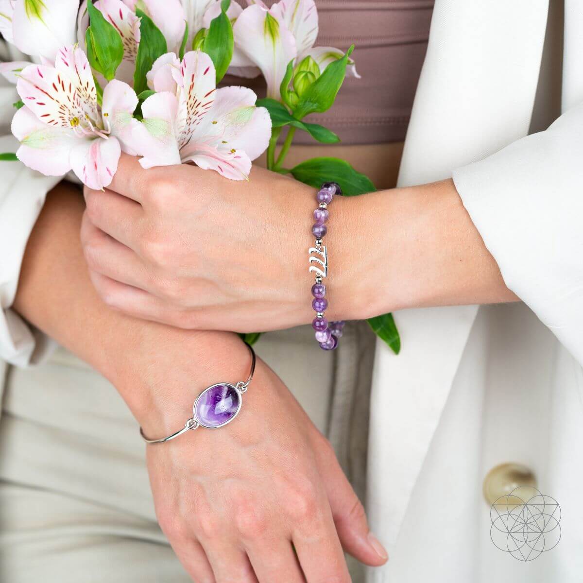 I Am Fortunate - 777 Lucky Amethyst Bracelet Set - Conscious Items