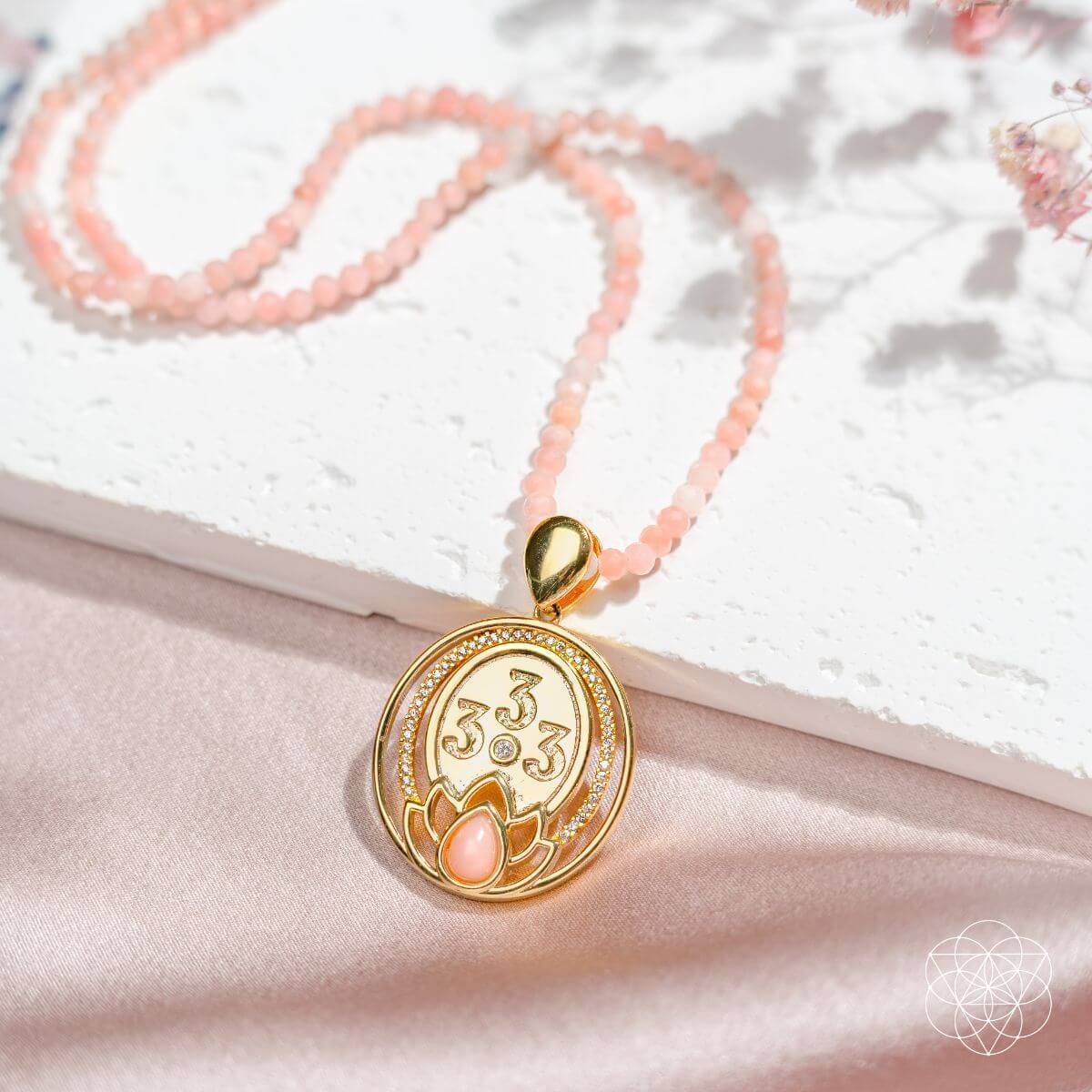 I Am Love - 333 Pink Opal Silver Necklace of True Love - Conscious Items