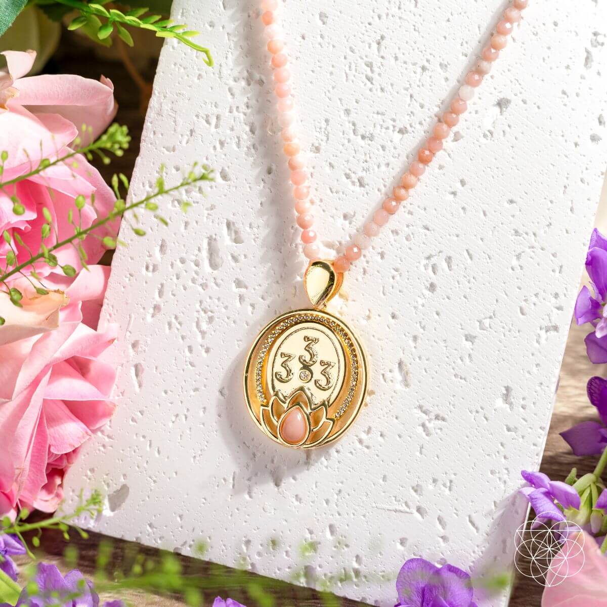 I Am Love - 333 Pink Opal Silver Necklace of True Love - Conscious Items