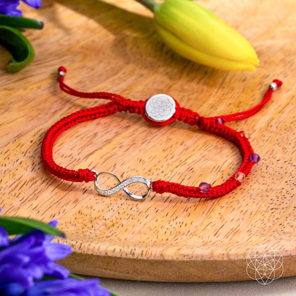 Infinite Prosperity - Eight - Strand Red String Bracelet - Conscious Items