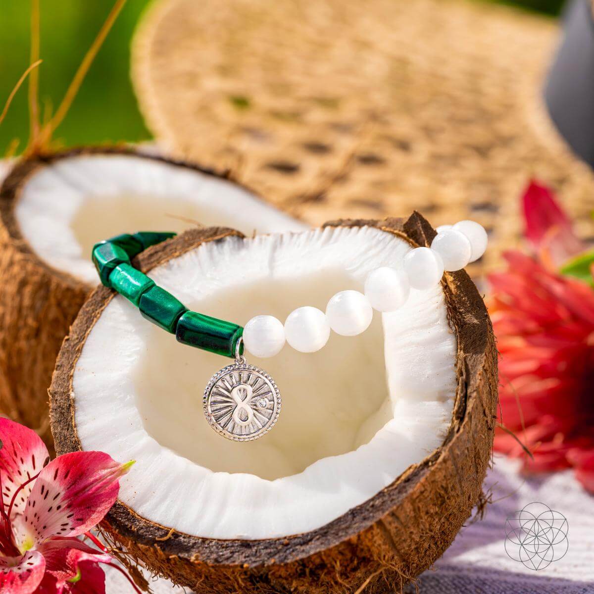 Infinite Triumph - Malachite & Selenite Success Bracelet - Conscious Items