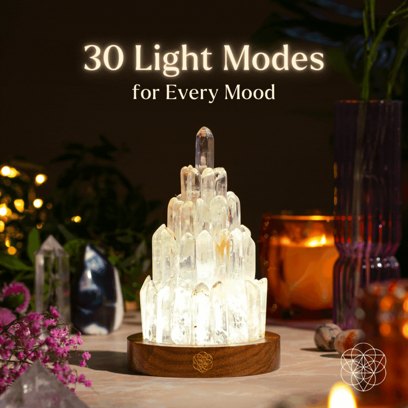 CI590 Clear Quartz Tower Lampe