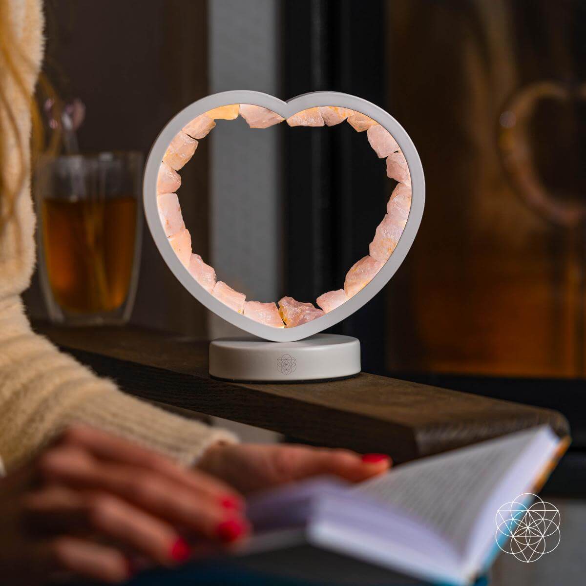 Love Magnet - Rose Quartz Heart Lamp - Conscious Items