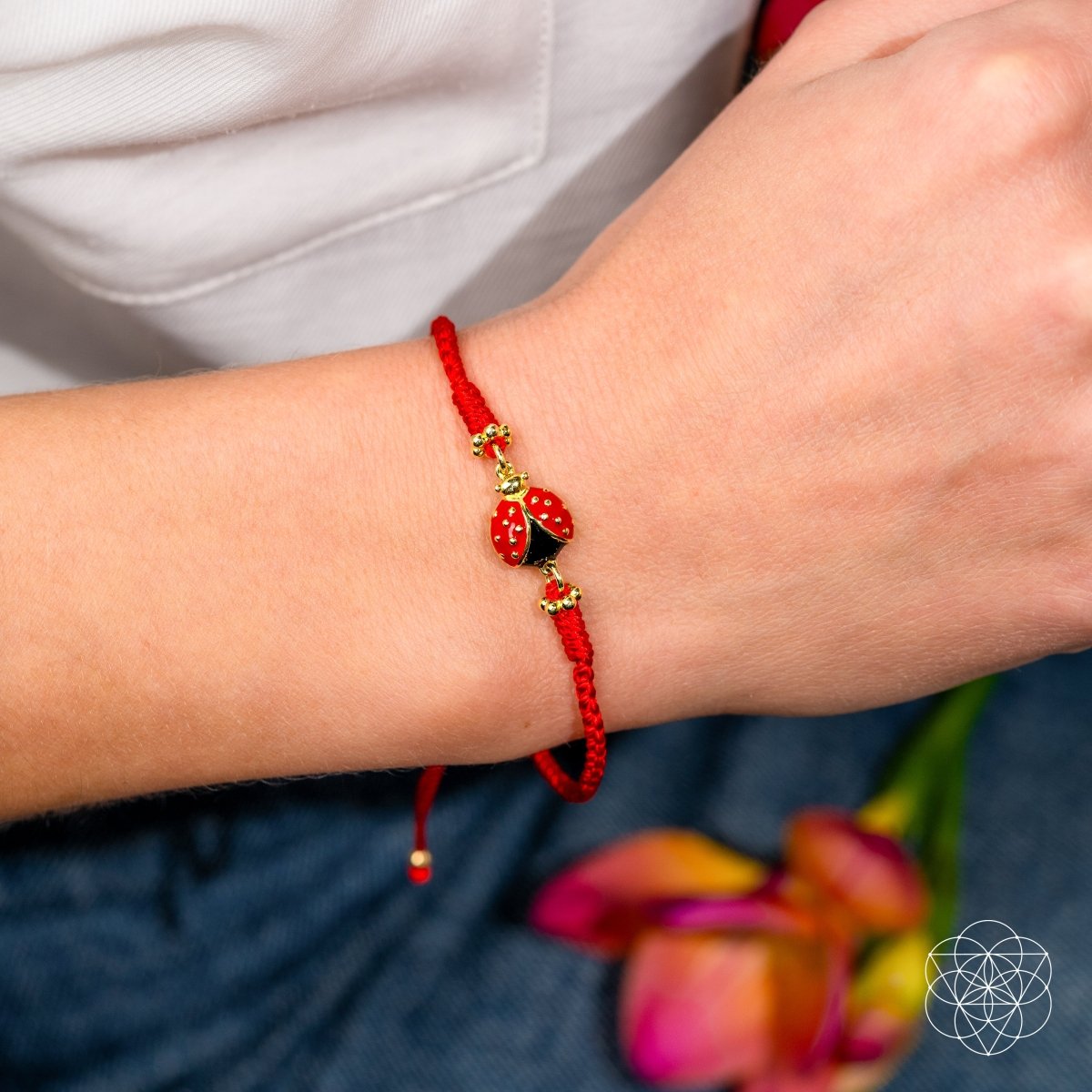 Lucky Ladybug - Four - Strand Red String Bracelet - Conscious Items