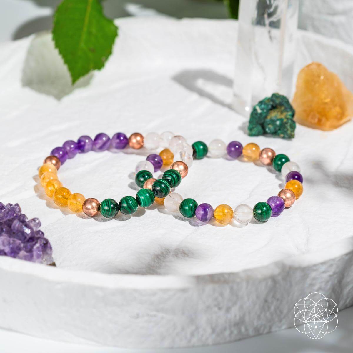 Powerhouse of Wealth Manifestation - Crystal Quartet Bracelet Set - Conscious Items