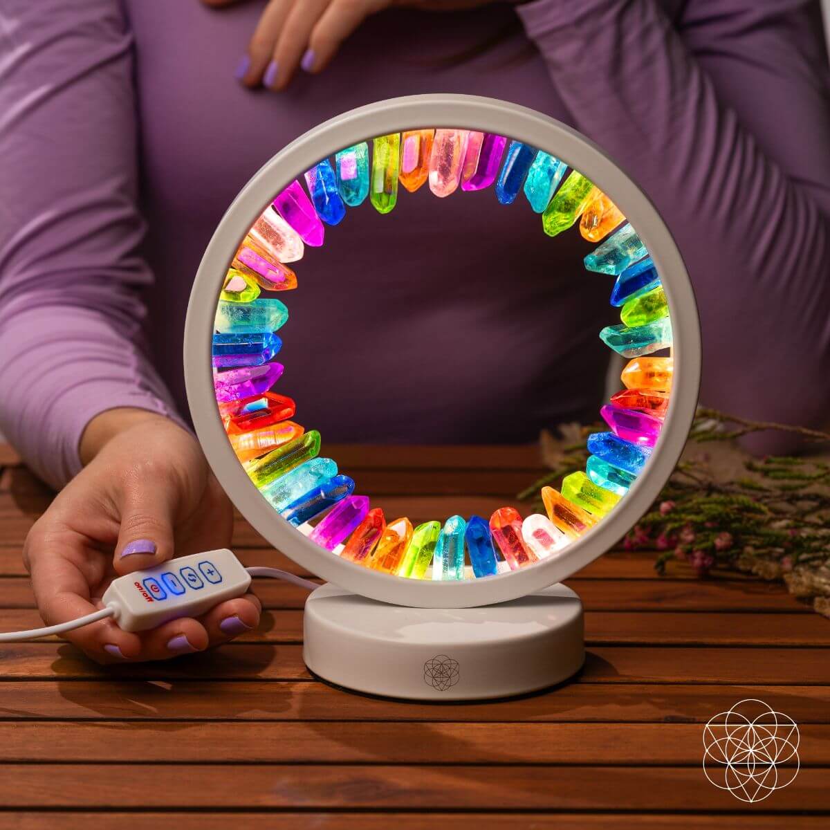 Rainbow After the Storm - Clear Quartz Lamp of Hope - Conscious Items