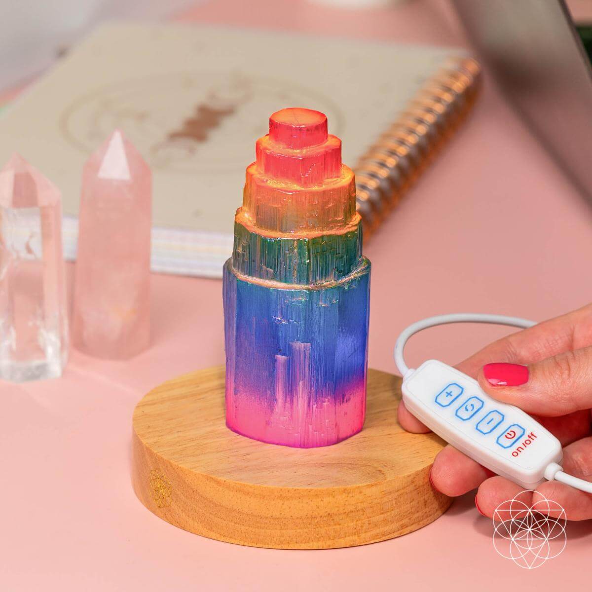 Rainbow’s Blessing - Selenite Tower of Peace & Protection - Conscious Items