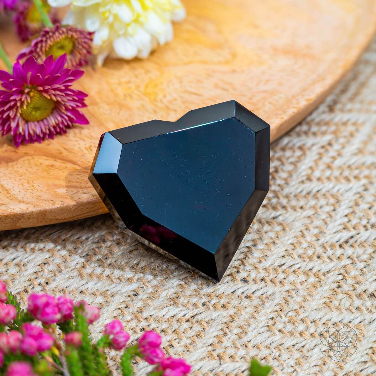Royal Diamond Heart - Black Obsidian Negativity Repellent - Conscious Items