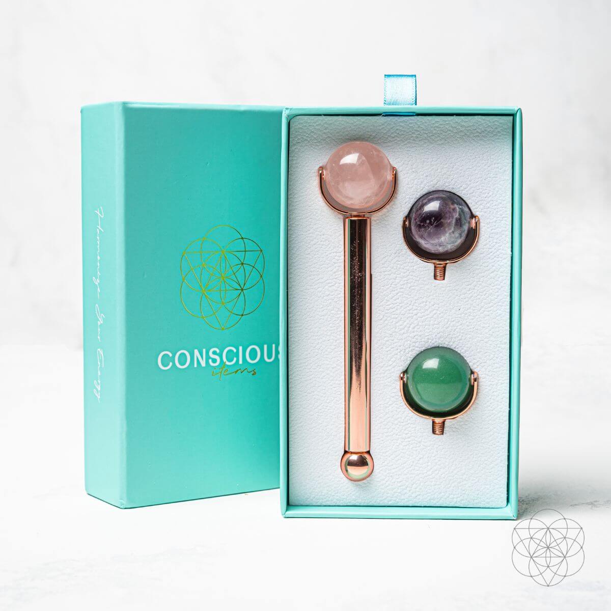3 - in - 1 Crystal Face Roller Set - Conscious Items