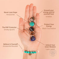 crystal bracelet with amazonite