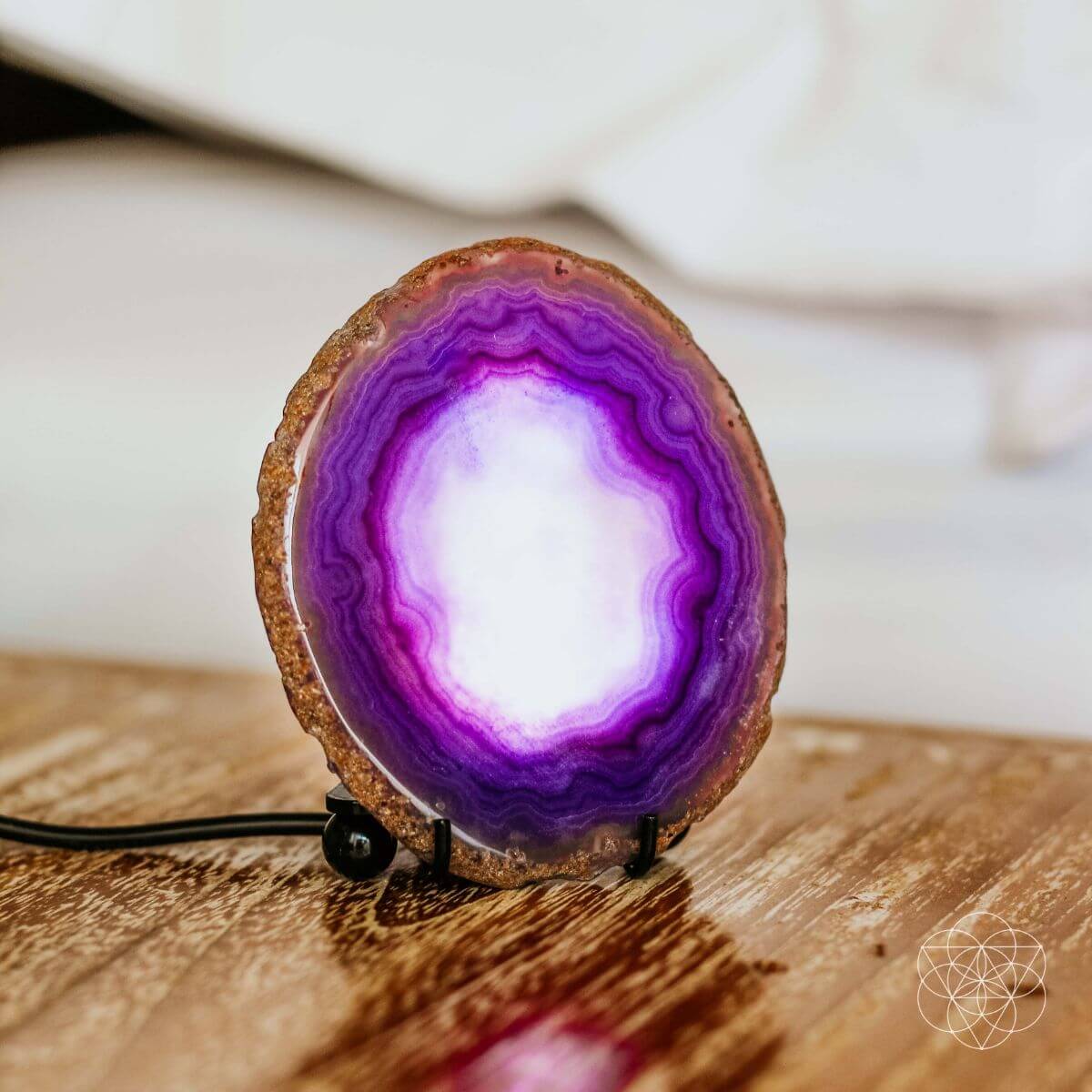 agate slice night light