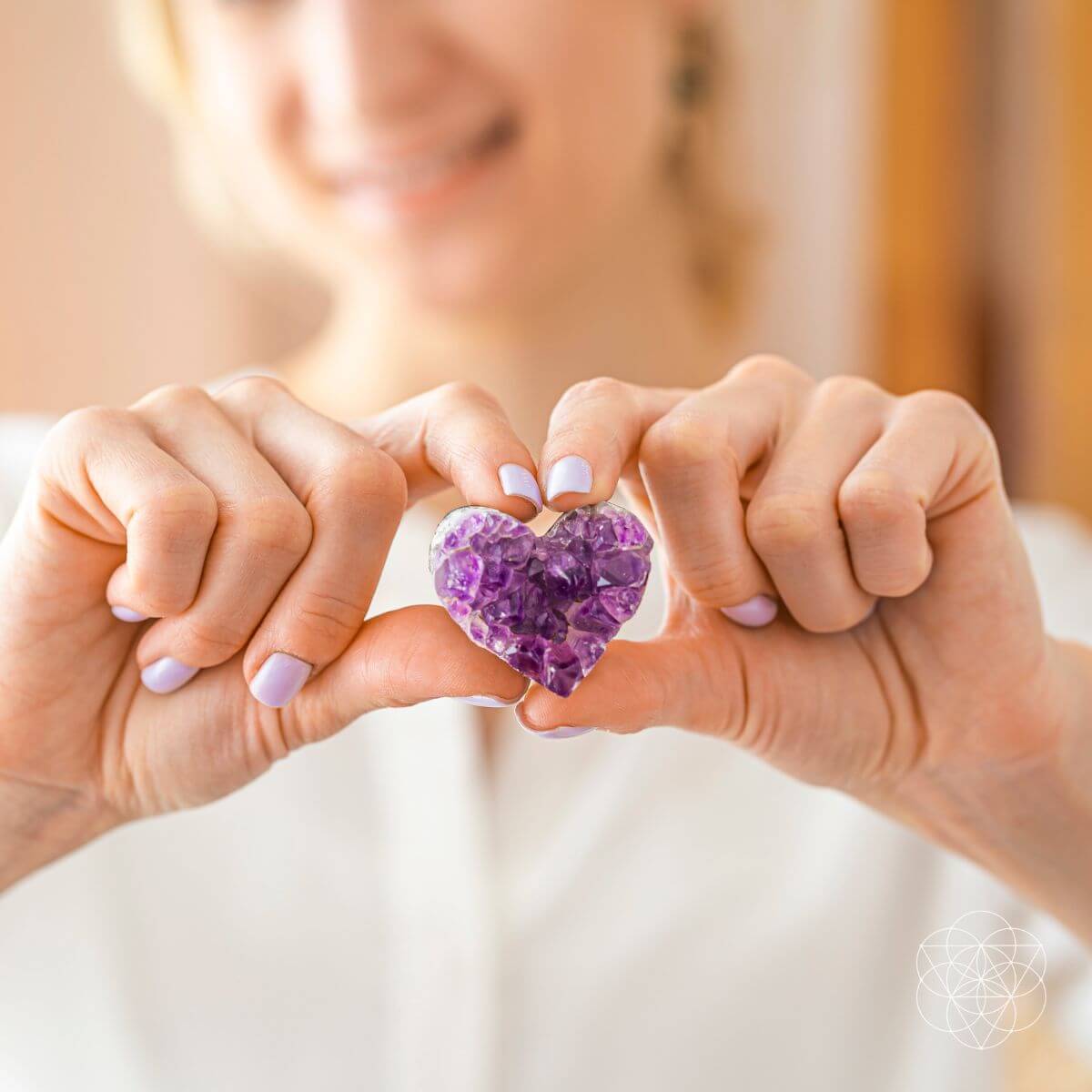 amethyst cluster heart