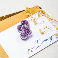Amethyst Love Heart Cluster