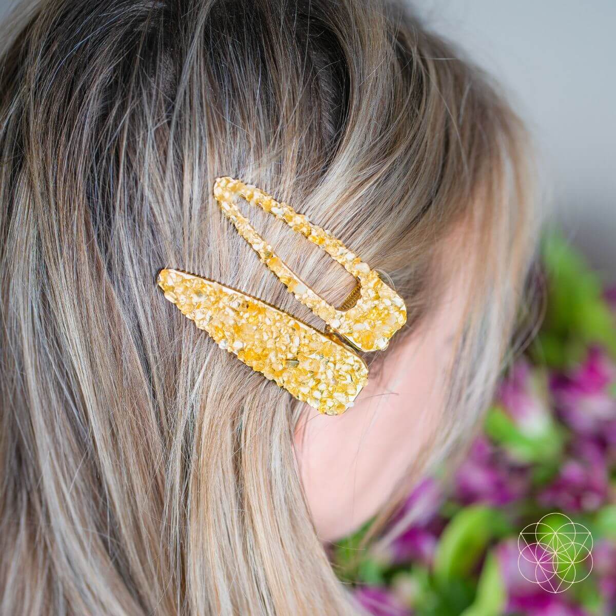 Crown of Prosperity - Citrine Hair Clips (2 pieces) - Conscious Items