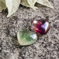 Fluorite Heart of Peace (2 pcs set)
