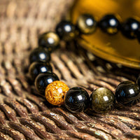 obsidian crystal bracelet