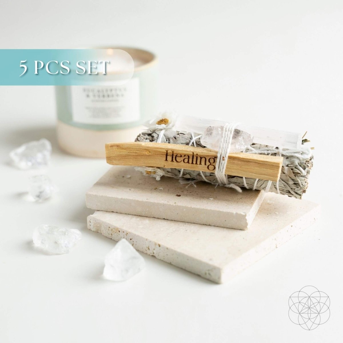 Heal My Heart - Holistic Healing Smudge Kit (5 pieces) - Conscious Items