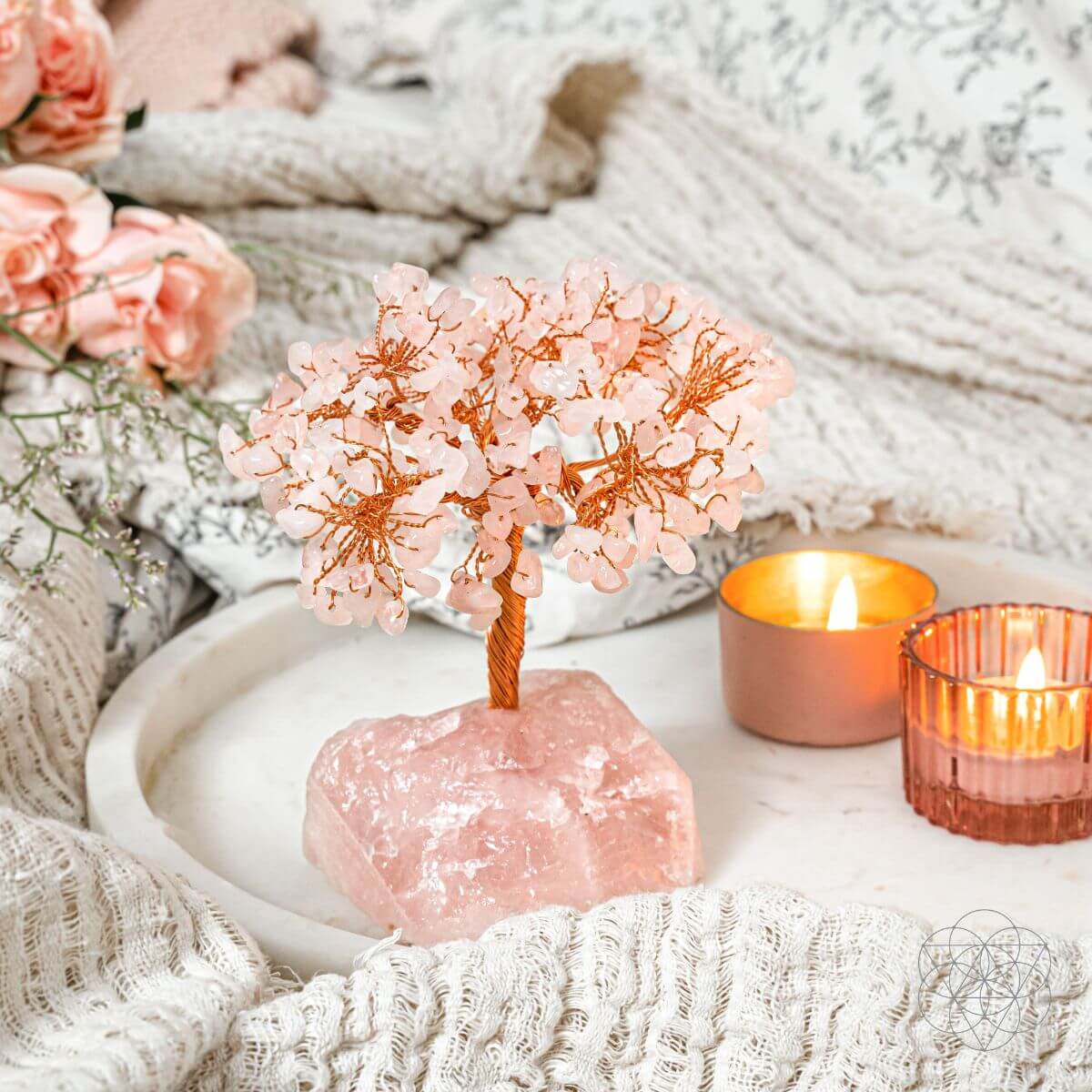 Home Sweet Home - Feng Shui Rose Quartz Tree - Conscious Items