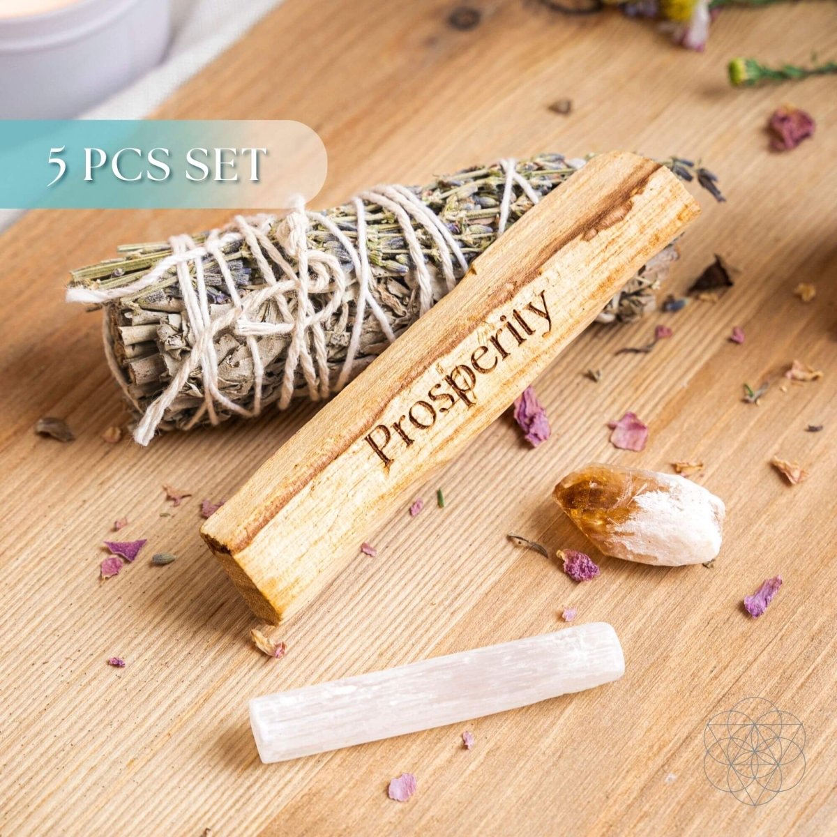 Manifest Miracles - Prosperity Smudging Kit (5 Pieces) - Conscious Items