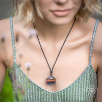 purple fluorite pendant