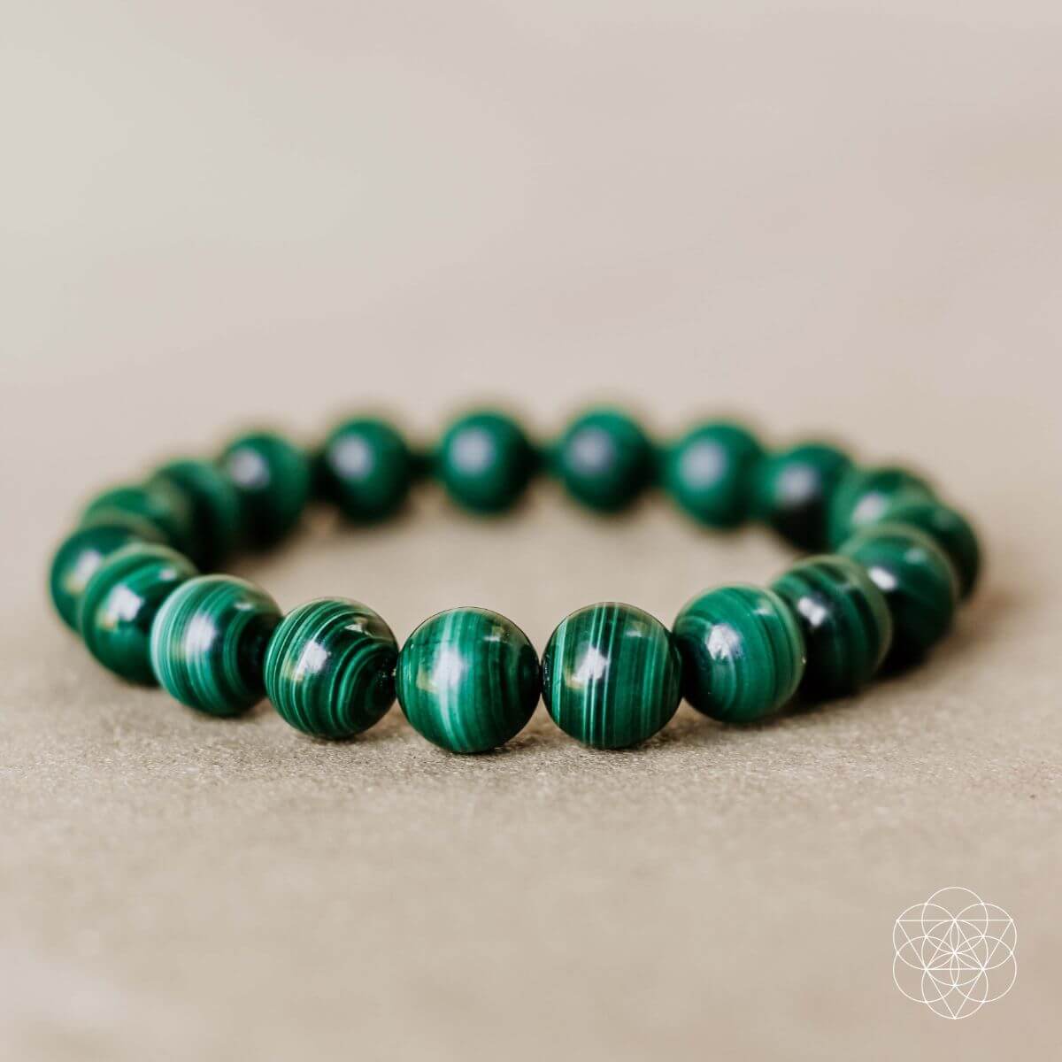 malachite healing crystal bracelet