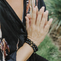 golden obsidian crystal bracelets
