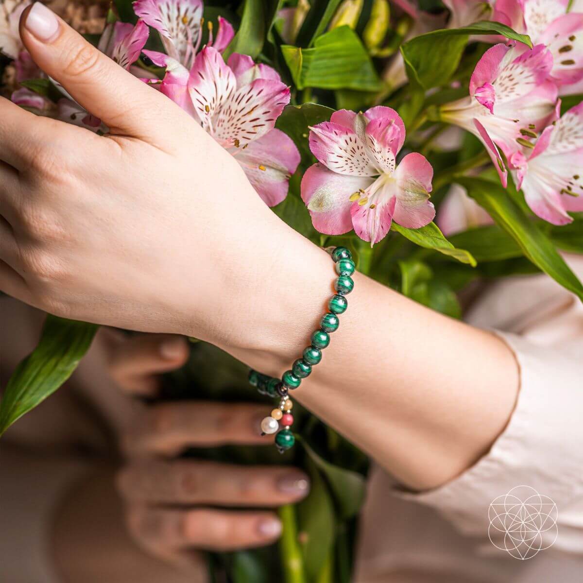 green crystal bracelet