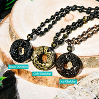 black obsidian pendant