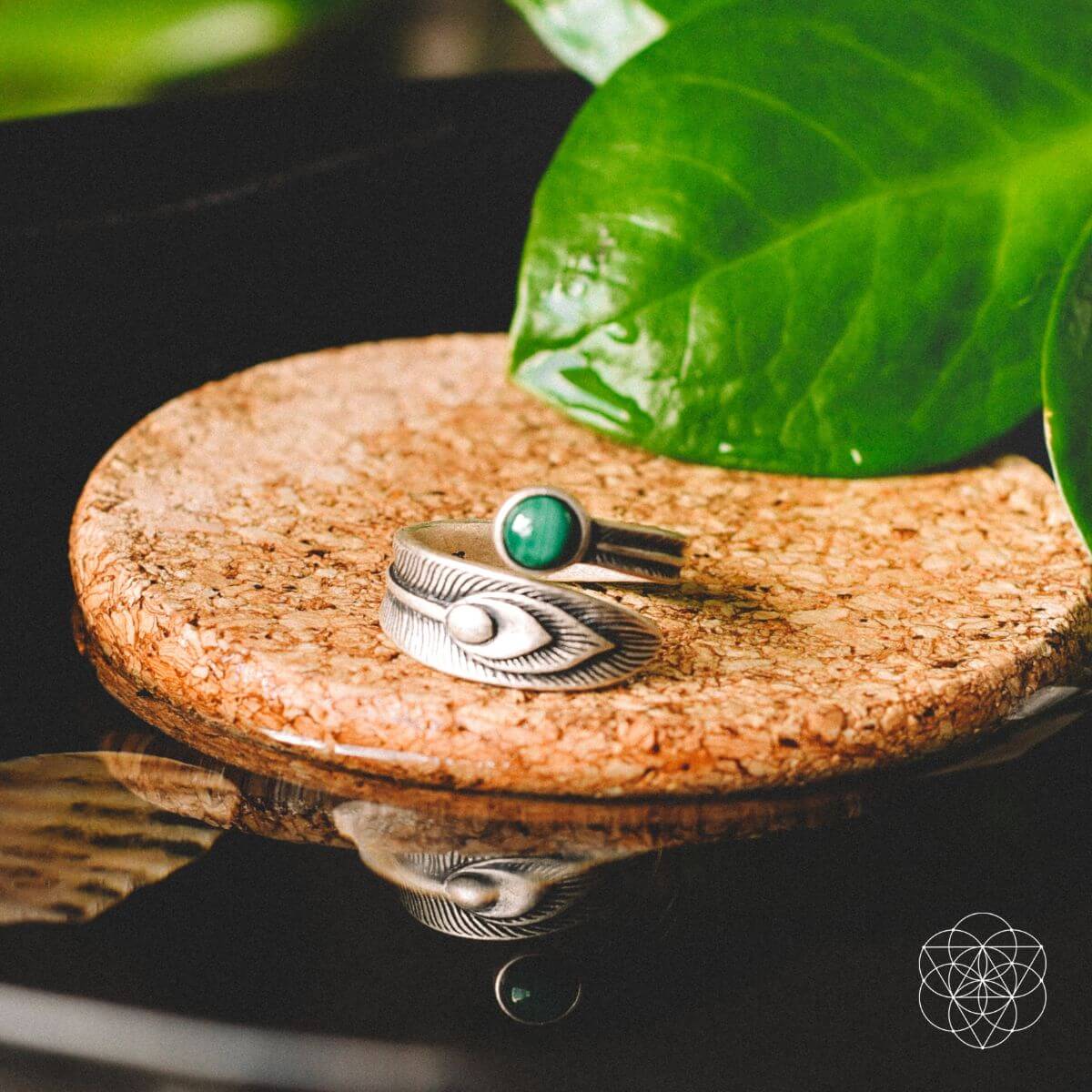 malachite ring