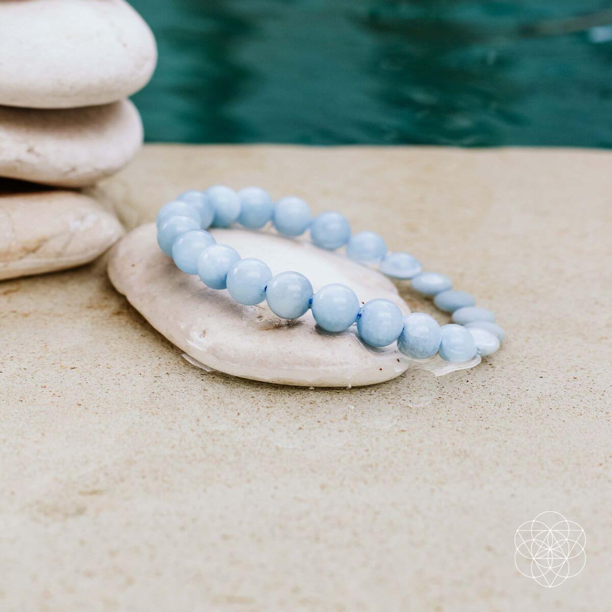 aquamarine crystal bracele