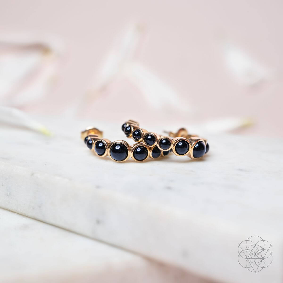 Wisdom & Willpower - Onyx Earrings of Resilience - Conscious Items