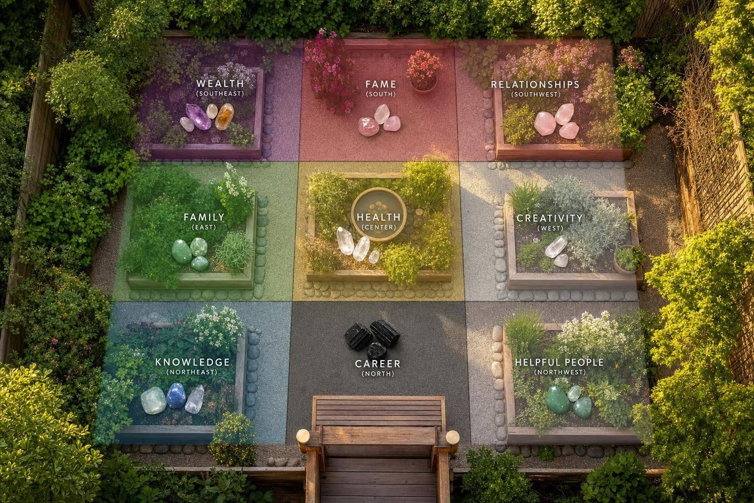 How to Use Crystals for Garden Feng Shui