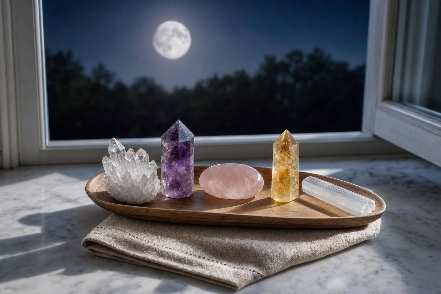 How to Charge Crystals Under a Full Moon
