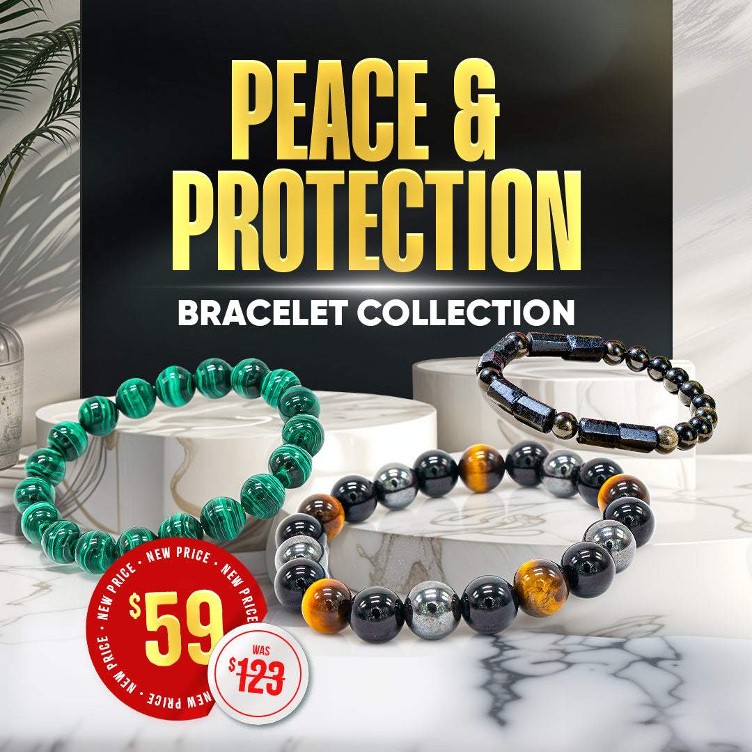 Colección de pulseras de paz y protección