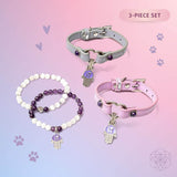 Thumbnail for I Love My Cat - Ensemble collier et bracelet assortis (3 pièces)